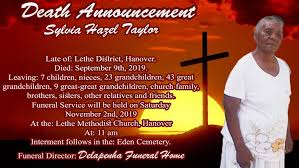 Check spelling or type a new query. Death Announcement Sylvia Hazel Taylor Delapenha Funeral Home Facebook