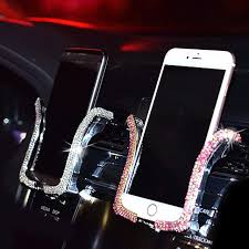 Online Shop Universal Car Phone Holder With Bing Crystal Rhinestone Car Air Vent Mount Clip Cel Girly Car Accessories Car Interior Accessories Car Phone Holder