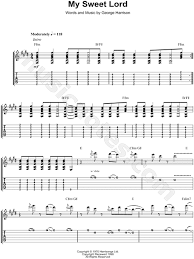 George harrison was an english guitarist, singer, songwriter, music and film producer who achieved international fame as the lead guitarist of the beatles. George Harrison My Sweet Lord Guitar Tab In E Major Download Print Sku Mn0189536