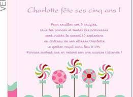 Poeme Image Texte Invitation Anniversaire Petite Fille 4 Ans