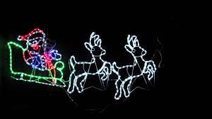 Golden sleigh christmas candle clip on string lights 10 drip candle lights! Rope Light Silhouettes Led Santa Sleigh Reindeers 2 5m Youtube
