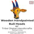 Bull Head Wooden Handpainted For Wall Decor