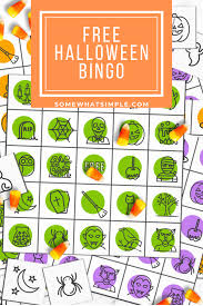 Free Halloween Bingo Cards To Print Halloween Bingo Game Free Printable Somewhat Simple In 2020 Halloween Bingo Free Halloween Games Halloween Bingo Cards