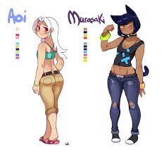 X 上的OLS：「Revised Murasaki and Aoi ref! Been meaning to give them an up to  date image of their main outfits. t.co8xJQBKii9P」  X