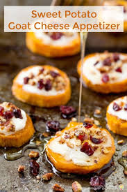 Sweet Potato Goat Cheese Appetizer Recette Nourriture Idee Recette Recette Repas Noel