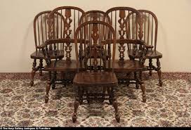 Set Of 6 Ethan Allen Vintage Oak Windsor Dining Chairs American Traditional Oak Dining Chairs Windsor Dining Chairs Dining Chairs