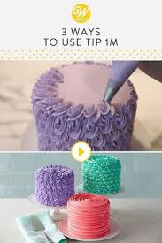Watch And Learn How To Use Wilton Tip 1m To Create Three Different And Beautiful Butter Cake Decorating Designs Cake Decorating Tips Cake Decorating Techniques