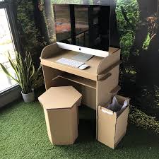 Chairigami cardboard furniture is bold, creative, and environmentally conscious. This Cardboard Desk Gives Each Family Member Their Own Wfh Space Home Decor Singapore