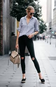 Black And White Striped Shirt Outfit Ideas How To Wear Black Shirt Flats 23 New Ideas Outfits With Striped Shirts Fashion Jackson Fashion
