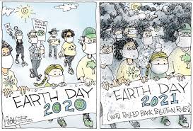 Earth day 2021 in the united states is on thursday, april 22, with the day bringing environmental awareness to the public. Political Cartoon Happy Regulation Free Earth Day