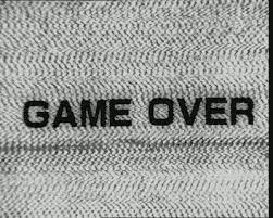 Game Over Annoyed Again And Again And Again And Again Gif Game Over Screen Black And White