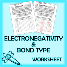Electronegativity Difference Bond Type Worksheet Worksheets Bond Physical Science