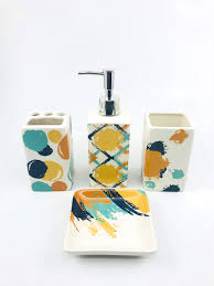 Industrial bathroom with geometric washbasin. Go Hooked Designer Bathroom Sets Vm37 A Buy Online In Jersey At Desertcart 160637247
