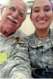 Army 1st Lt. Erica Tramontano and her father, Joseph