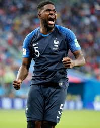 Samuel Umtiti Of France Celebrates As He Scores The Goal 01 During The 2018 Fifa World Cup Russia Semi Final Soccer Scores Soccer World Cup 2018 Winner Shirts
