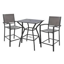 From patio chairs, patio lounge furniture to patio dining sets, muskoka chairs, bistro sets, outdoor swings and more, we've got a wide variety of outdoor furniture to fit your space. Hampton Bay White Rock High Patio Dining Chair In Grey 2 Pack The Home Depot Canada