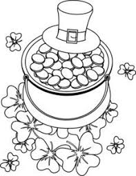 Coloring Page Clipart Image Hat And Pot Of Gold St Patrick S Day Coloring Page Coloring Pages St Patricks Day Crafts For Kids St Patrick