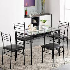 Zimtown 5 Pieces Dining Set Table With