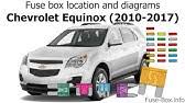 Also if you remove the fuse will all the lights still work if you turn it on by the switch?… read more. Fuse Box Location And Diagrams Chevrolet Equinox 2005 2006 Youtube
