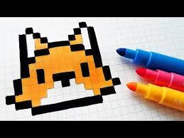Handmade Pixel Art Comment Dessiner Un Renard Kawaii Youtube Pixel Art Yoshi Drawing Spiderman Drawing