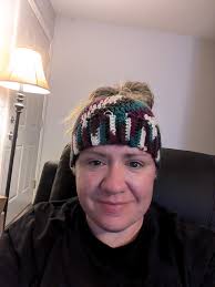 Local stocking hats for messy buns and ponytails?