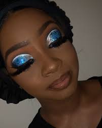 Black And Light Blue Eyeshadow Looks Pin By Paulina Clayton On Makeup Looks In 2020 Cheer Makeup Brown Girls Makeup Blue Makeup Looks