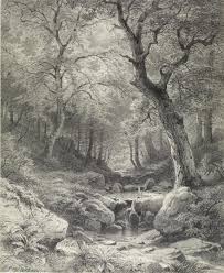 Forest Scene Artist Paul Weber Early 1900 S Pencil On Paper 6 1 16 X 4 15 16 In German Drawings The Walters Art M Landscape Drawings Landscape Art Art