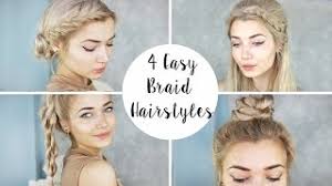 Cute french braid for short hair. 4 Cute Braid Hairstyles Quick Easy Youtube