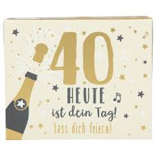 Ein hauch von humor kann den einladungen gegeben werden. Soundbox Zum 40 Geburtstag Heute Ist Dein Tag Unikum Geschenke