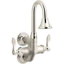 Wall mount kitchen sink faucet, 6 inch center sink faucet, in wall faucet kitchen sink, kitchen wall faucets, wall faucet sink, two cross handles kitchen faucet, chrome, rulia rb1026. Wall Mounted Bathroom Faucets At Faucet Com