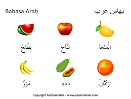 Buah dalam bahasa inggris disebut fruit. Kindergarten Nursery Day Care Bahasa Arab Buah Buahan Bahasa Arab Buah