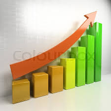 Business Chart Showing Increase In Stock Image Colourbox