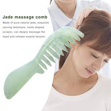 Volking Natural Jade Comb Head Massage Health Meridian Hair Care