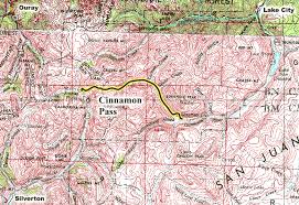 Engineer pass alpine loop colorado map. 4x4explore Com Cinnamon Pass