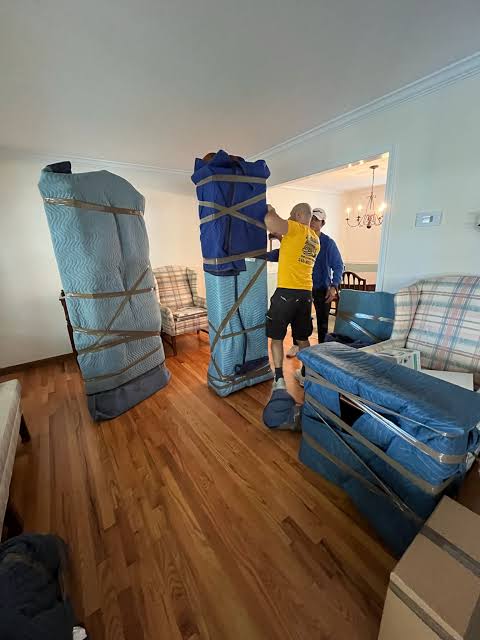 Packing household belongings for a residential relocation