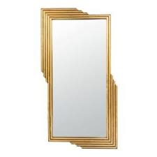 Art Deco Black And Gold Mirror Safavieh Trenla 26 5 In X 48 In Gold Foil Framed Mirror Mrr3014a The Home Depot In 2020 Framed Mirror Wall Frames On Wall Mirror Frames