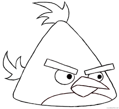 For the space eagle, see the space eagle. Angry Birds Coloring Pages Chuck Yellow Bird Coloring4free Coloring4free Com