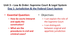 What an appellate court does with a case 9. Unit 3b The Executive Judicial Branches Day 6 Structure Of Judiciary Jurisdiction Warm Up What Experiences If Any Have You Or Your Family Had Ppt Download