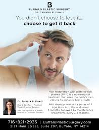 Mesotherapy for hair loss vitamin injections treatment has now been used for decades to successfully restore luster and volume to thinning hair and to promote significant hair regrowth for both women and men who have experienced the beginnings of balding or alopecia areata. Prp For Hair Buffalo Ny Niagara Falls Prp For Hair