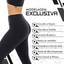 Kit 3 Leggings Lisas Levanta Bumbum Suplex Premium - Leg Lu Fitness