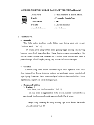 Aku dilahirkan di kota surakarta pada tahun 1889. Analisis Struktur Dan Kaidah Teks Cerita Sejarah Novel Sejarah Sekali Peristiwa Di Banten Selatan