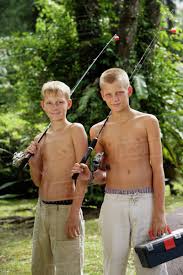 Their faces full of passion and pain at the same time, but our boys say to their partners: Young Boys With Fishing Gear Stock Photo Dissolve