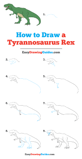 How To Draw A Tyrannosaurus Rex Really Easy Drawing Tutorial Easy Dinosaur Drawing Drawing Tutorials For Kids Drawing Tutorial Easy