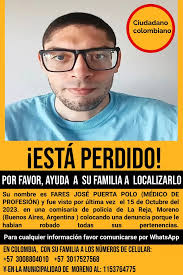 Está desaparecido un médico colombiano que fue visto por última vez en  Moreno