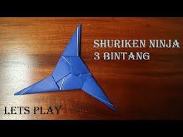 Cara Membuat Origami Bentuk Shuriken 3 Bintang Youtube Shuriken Origami Quilt Origami Videos