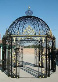 Hexagon Shaped Iron Victorian Gazebo Domed Top Includes Tempered Glass Victorian Gazebo Garden Gazebo Gazebo