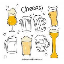Download Free Hand Drawn Beer Glass Mug Collection Svg Dxf Eps Png Logo Svg File Free Download