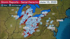 A wind gust of 112 mph was recorded in iowa, placing the storm at the strength of a category 3 hurricane. A Derecho A Widespread Destructive Thunderstorm Wind Event Swept Across Michigan Indiana Ohio Wednesday The Weather Channel Articles From The Weather Channel Weather Com