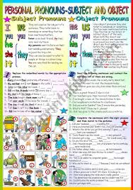 After The Grammar Explanation Students Have To Do Three Different Execises 1º They Replace The Underli Personal Pronouns Pronoun Personal Pronouns Worksheets