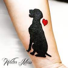 Dog paw print & heart pet memorial tattoo. Walter Tattoo Dog Silhouette Tattoo Walter Massi Tattoo Artist Tarquinia Vt Italy Facebook